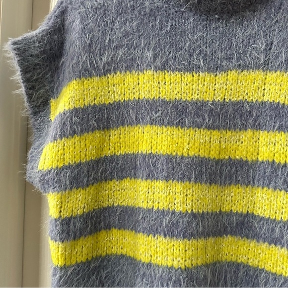 Anthropologie Pilcro Mock-Neck Short Sleeve Sweater Stripes Size Medium NWT - Picture 8 of 14